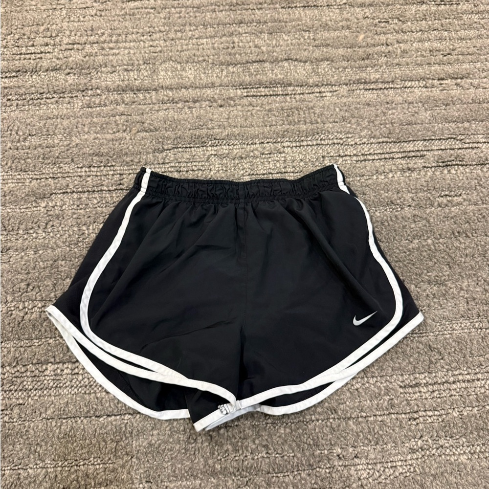 Nike Women's Black Athletic Shorts with White Trim